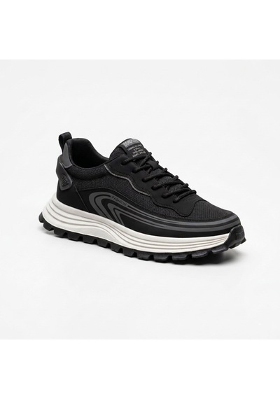 Voyager Bağcıklı Hafif Kalın Fileli Erkek Casual Spor Ayakkabı E274 Siyah