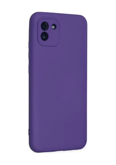 Galaxy Uyumlu. A03 Kılıf Nano İçi Kadife Silikon - Mor