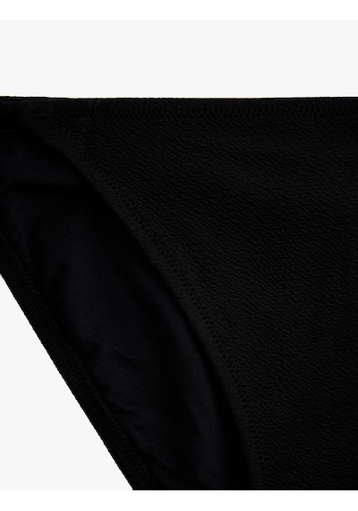 Koton Yanları Bağlamalı İpli Dokulu Bikini Altı Siyah 6sak00011mm