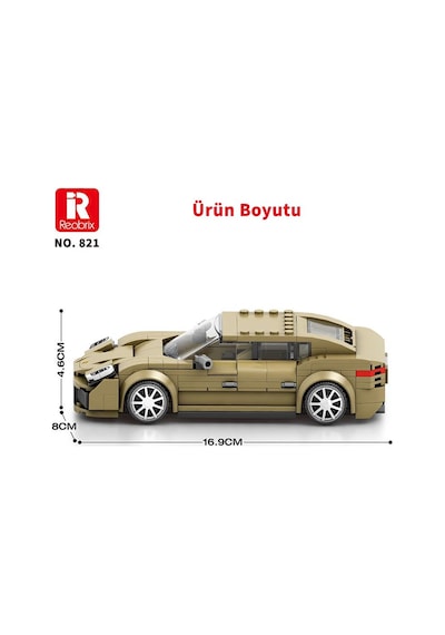 Reobrix Creator 821 Porsche Panamera Spor Araba Yaratıcı Yapı Blok Seti Building Blocks - 324 Parça