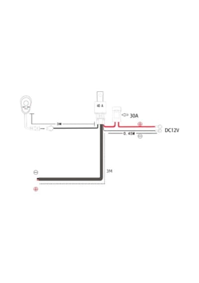 300w 18 Awg Kablo Demeti 15a Off Road Led Açma Kapama Kumandalı