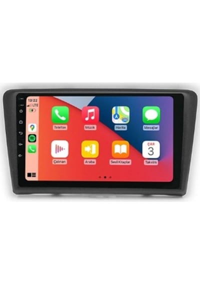Aln Skoda Rapid 2009-2015 6gb Ram 128gb Hafıza 8 Çekirdek Carplay Android Multimedya 9"