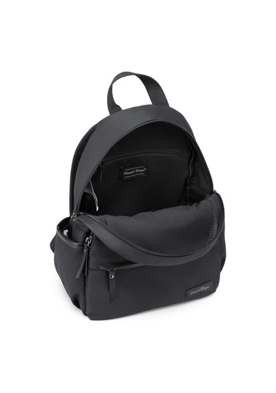 Smart Bags Siyah Twill Dimi Kumaş Orta Boy Günlük Kadın Sırt Çantası