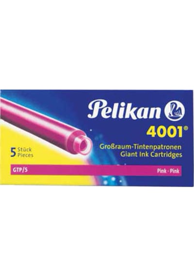 Pelikan 4001 Pembe Uzun Dolma Kalem Kartuşu