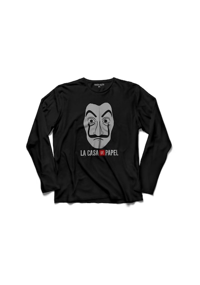 La Casa De Papel Lacasa Logo 3 Uzun Kollu Tişört (510058251)