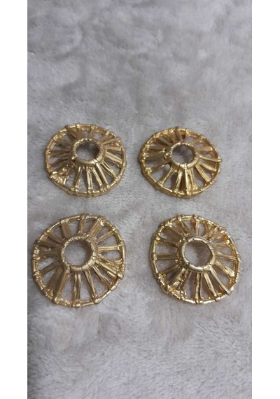 Gold Kaplama Dügme 45 Boy 30 Mm 4 Adet