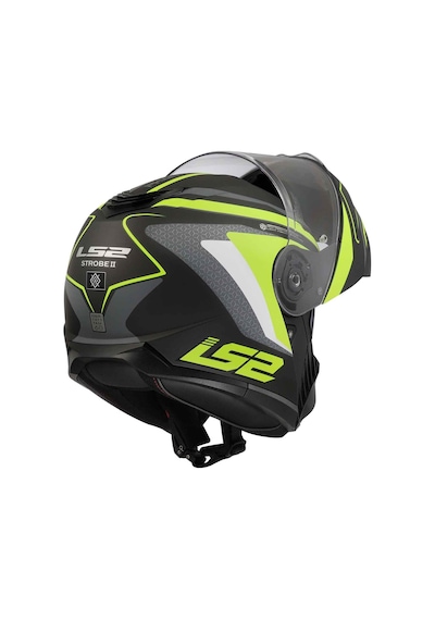 Ls2 Strobe 2 Phantom Çene Açılır Kask Mat Titanyum - Sarı