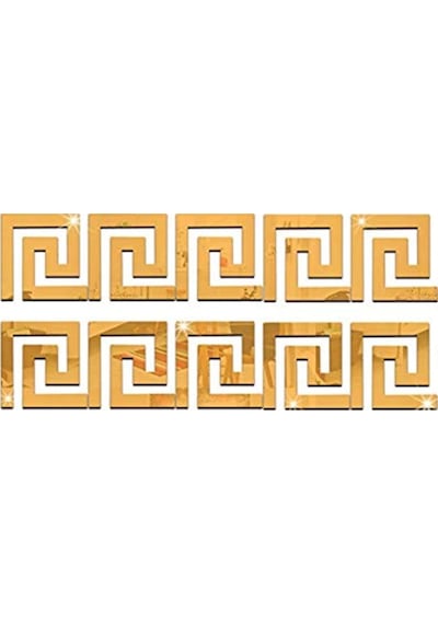 Dekor Süs Labırent 20X Adet Pleksi Dekoratif Bordür Ayna 10X10Cm