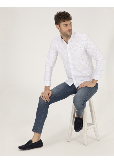 Pierre Cardin Pembe Slim Fit Uzun Kollu Gömlek