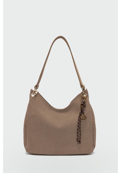 Shule Bags Calico Charmlı Omuz Çantası Vizon Vizon