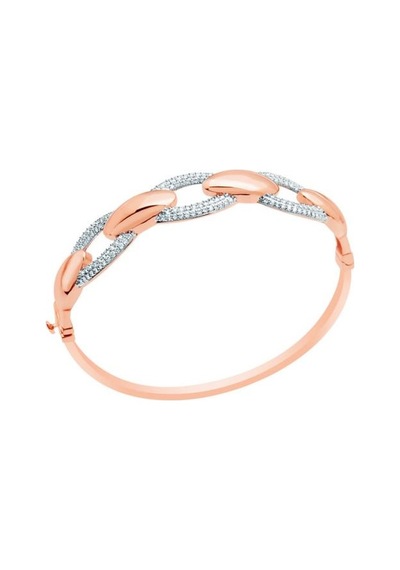 Tektaş - Pembe Beyaz Altın 14 Ayar Trend Bilezik N11.5844