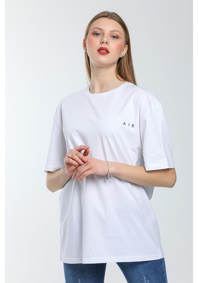 Süperlife Kadın Bisiklet Yaka Regular Fit Baskılı Tişort Spr21yk23 Beyaz Süperlife Kadın Bisiklet Yaka Regular Fit Baskılı Tişort Spr21yk23 Beyaz