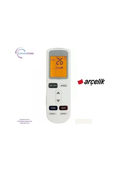 Arçelik Ykr-l/300e Klima Kumandası-ışıklı Ekran