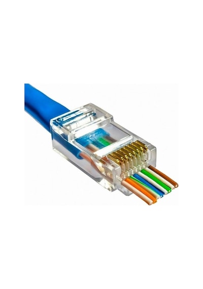Ayt Fully Yeni Nesil Açık Uçlu Soket Rj45 Cat5 Cat6 İnternet Kablosu Soketi Ucu 100 Adet Açık Uc Jack