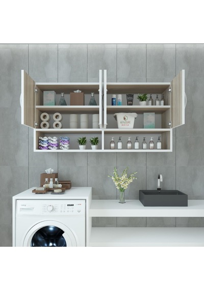 Kenzlife hazır mutfak vesper crd 060*120*22 mutfak banyo dolabı kapaklı raflı