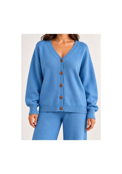 Velora Grup Triko 2'li Takım Oversize Mavi - 938221605 Mavi