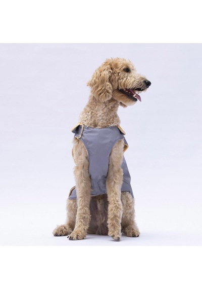 Gri Yukon Büyük Irk Köpek Yeleği Köpek Kıyafeti Köpek Yağmurluk