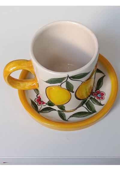 Lexroo El Yapımı Kupa Bardak 100ml Seramik Hand Made El Yapimi Çok Renkli