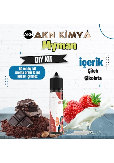 One Hit Wonder Myman Dıy Kit Çilek Çikolata Gıda Aroması %20 Oranda Aroma İçerir Hazır Değildir 60 Ml