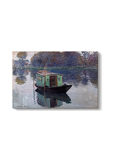 Claude Monet - The Studio Boat Tablosu 45 X 30