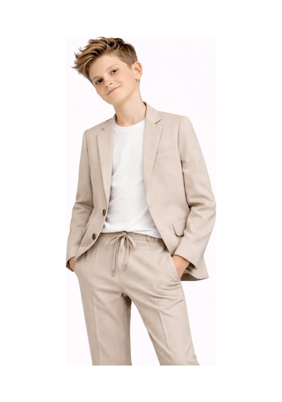 Ahengim Erkek Çocuk Modern Casual Slim Fit Takım Elbise Ak2850 Bej