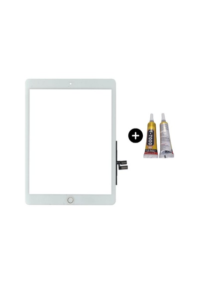 Apple Uyumlu iPad  9.nesil A2602-a2603-a2604-a2605 Hk Home Tuşlu Dokunmatik Beyaz + B7000
