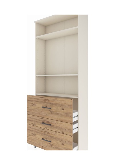 Arges Dolap 3 Raflı 3 Çekmeceli 88x30x221 Aytaşı-çam Aytaşı
