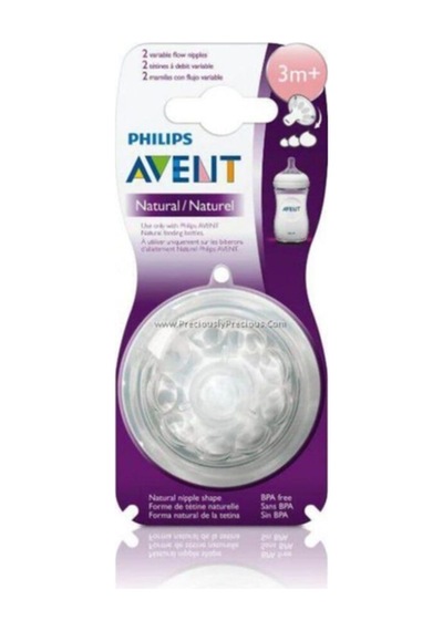 Philips Avent Scf045/27 Natural Biberon Emziği Akış Ayarlı, 3m+ 2'li