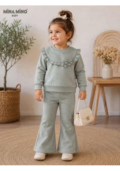 Mina Mino Baby Ön Roba Detaylı Taş Baskılı Kız İkili Takım 2-5 Yaş -ba463101256 - Gri Mina Mino Baby Ön Roba Detaylı Taş Baskılı Kız İkili Takım 2-5 Yaş -ba463101256 - Gri