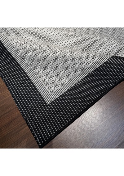 Mess Modern Dekoratif Yumuşak Dokulu Sisal Halı 3945 Gri Siyah Çok Renkli