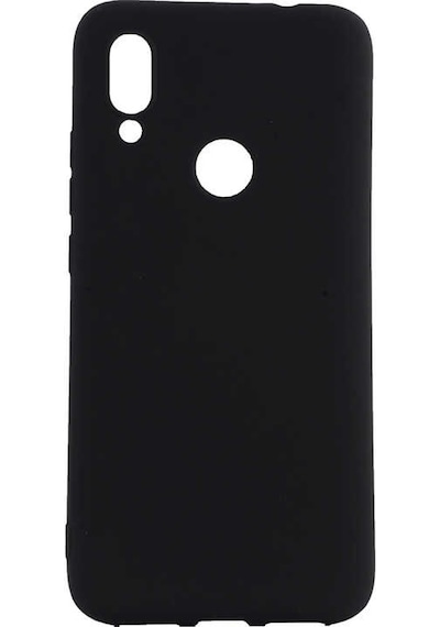 Noktaks - Redmi 7 Uyumlu - Kılıf Mat Soft Esnek Premier Silikon Kapak - T9901 - Siyah Siyah