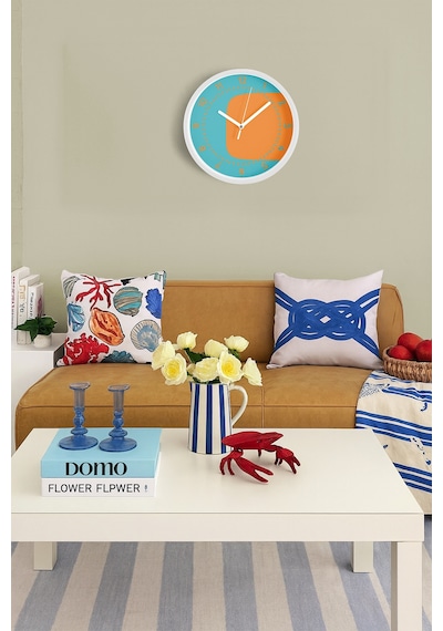 Modern Tasarım Duvar Saati - 30cm - Önü Camlı Beyaz Kasa - Sessiz Mekanizma-jh0625 Beyaz