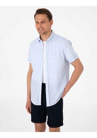 Pierre Cardin Erkek Açık Mavi Gömlek Kısa Kollu 50307067-vr003 Açik Mavi