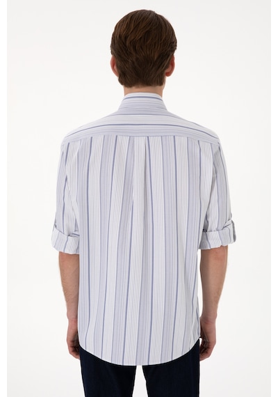 U.s. Polo Assn. Erkek Lacivert Gömlek Desenli 50306352-vr033 Lacivert