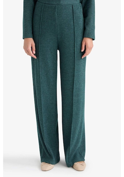 Defacto Straight Fit Beli Lastikli Geniş Paça Pantolon F1016ax25augn650 Yeşil