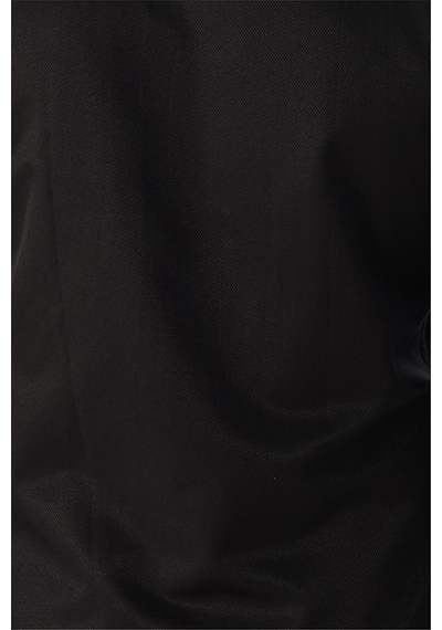 Süvari Siyah Slim Fit Armürlü Klasik Yaka Gömlek