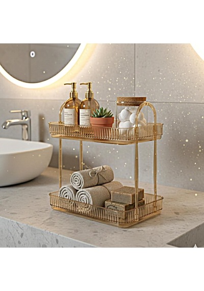 Banyo Düzenleyici Organizer Banyo Rafı Amber Sarı Diğer