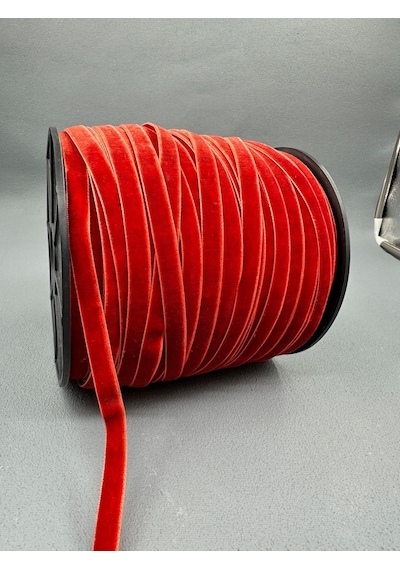 Paşateks- 1 Cm Düz Kadife-5 Metre -k.kiremit