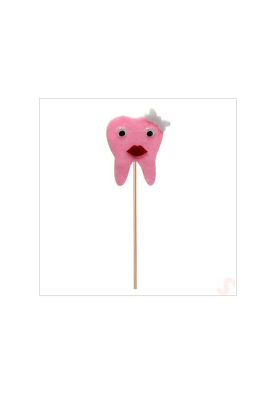 Süslü Ve Çubuklu Diş Magnet, 27cmx 6,5cm - Pembe, 1 Adet