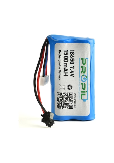 Propil 7.4v 1500mah 18650 Li-on Siyah Soketli Oyuncak Pili Sp2p Soket