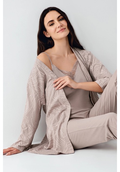 Pierre Cardin 9099-s 3'lü Pijama Takımı VİZON