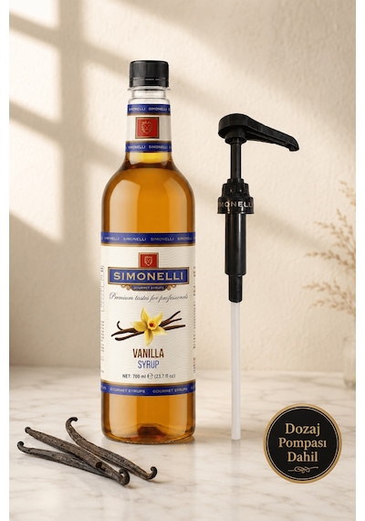 Simonelli Vanilya Kahve Şurubu 70 ML + Pompa