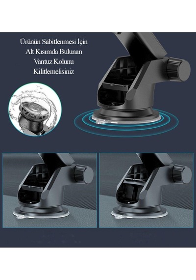 Araç Içi Uzayan Ayarlanabilir Vantuzlu Telefon Tutucu