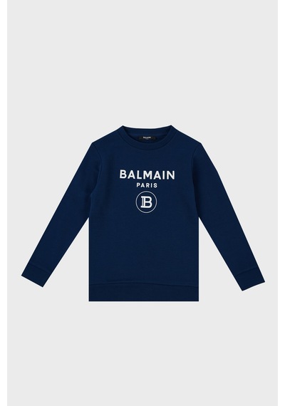 Balmain Çocuk Sweat 6m4760 Mx270 621 Saks