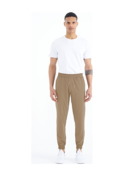Tommy Life Bej Erkek Basic Cepli Bağcıklı Rahat Form Lastik Paça Eşofman Altı - 84826 Bej