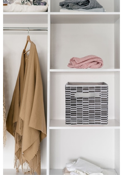 Adarya Home Dolap İçi Çamaşır Ve Oyuncak Düzenleyici Kapaksız Saklama Kutusu 30x30x30 Cm Zebra Diğer