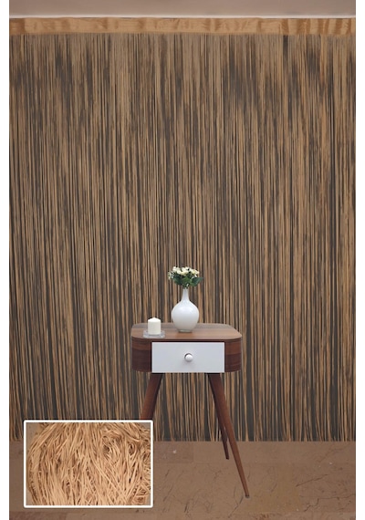 İp Model Gold Renk İp Perde 190 Cm En 280 Cm Boy 2 Mm Şeritler Halinde Hazır İp Perde Gold