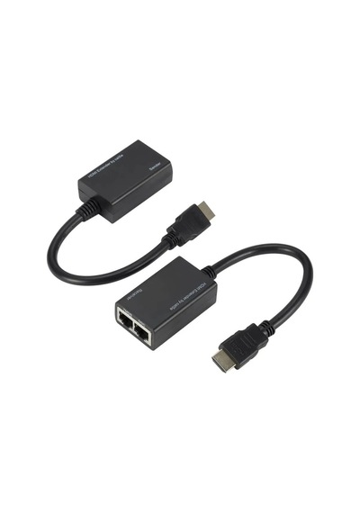 Wozlo 30 MT HDMI Extender - CAT5E/6 RJ45 Kablosuz Tekrarlayıcı Verici + Alıcı Aktarıcı