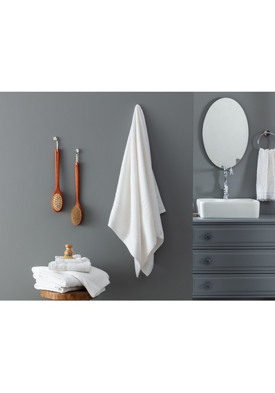 Madame Coco Stripe Armürlü Banyo Havlusu Hot-04banyo Havlusu-beyaz