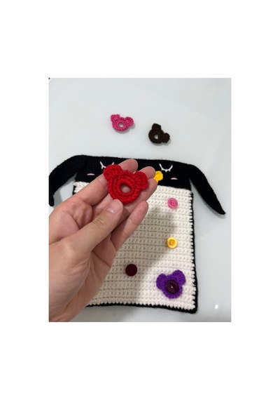 Sevimli Kuzucuk Montessori Renk Eşleştirme&düğme İlikleme Oyunu